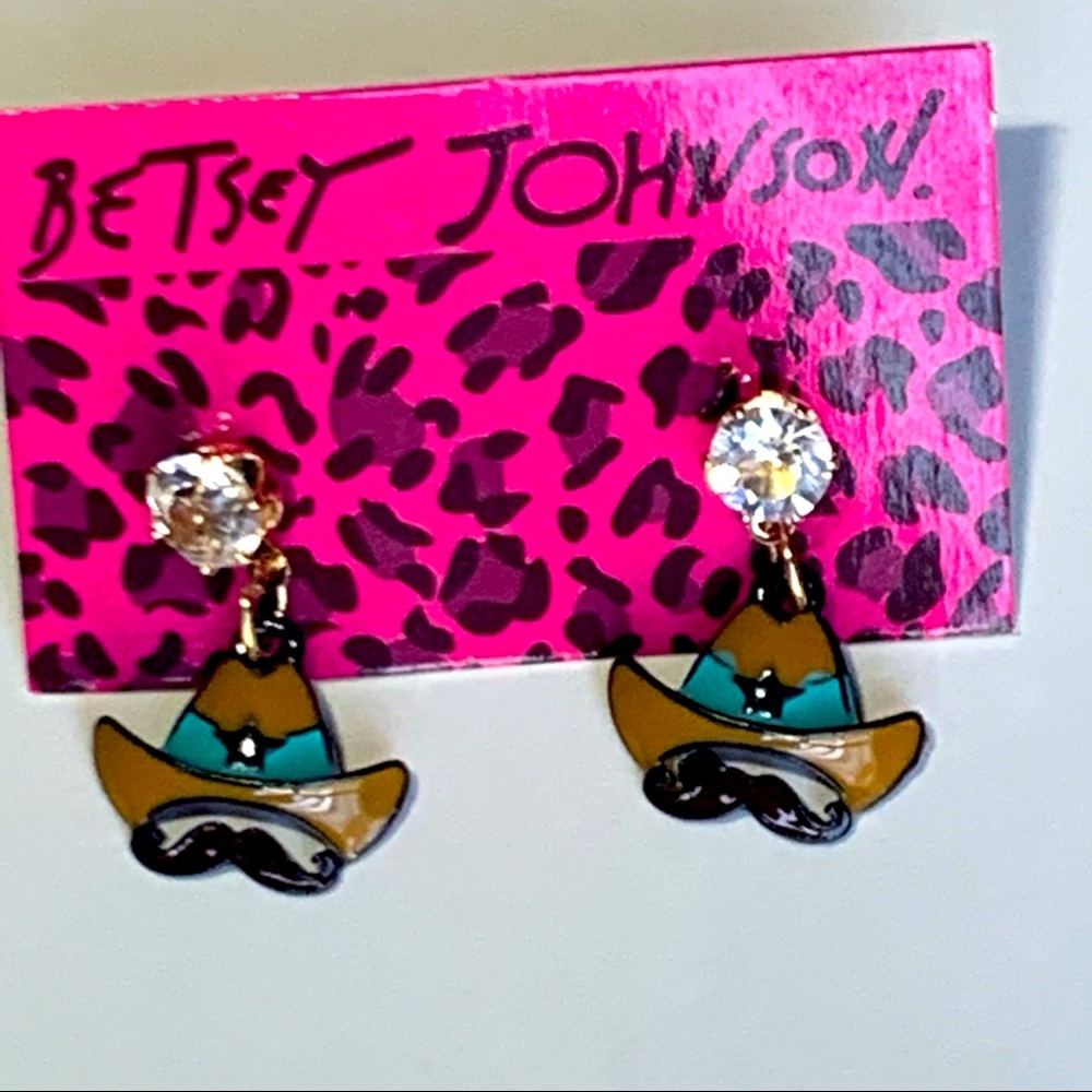 🌸 3/$30 🌸 Betsey Johnson Style - Cowboy Hat Drop Earrings
